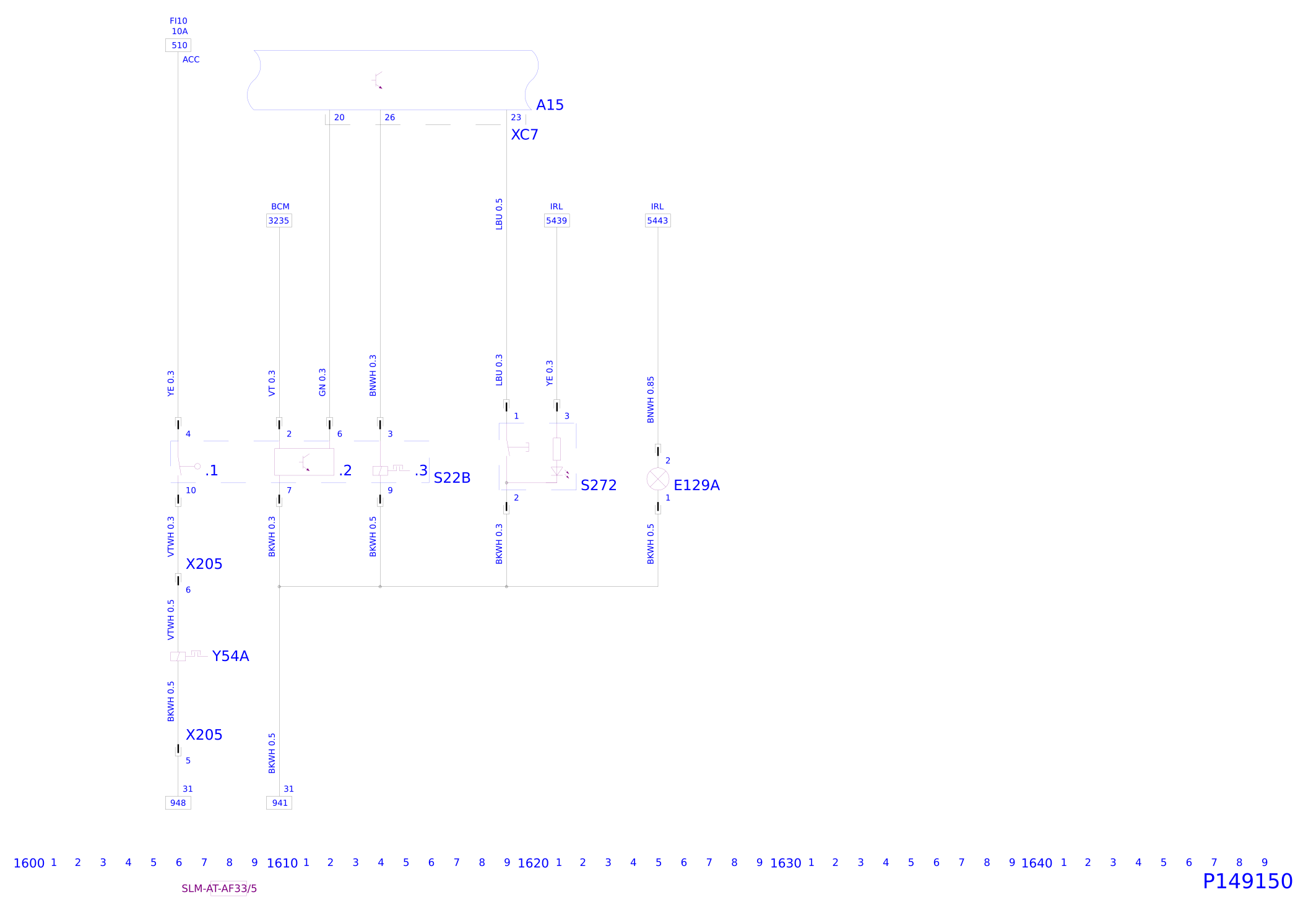 Электросхема селектора АКПП (AF33-5) Opel Antara (2006-2010)